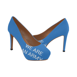 Shoes of protest ('WE ARE AN ARMY') Women's High Heels (Model 044)