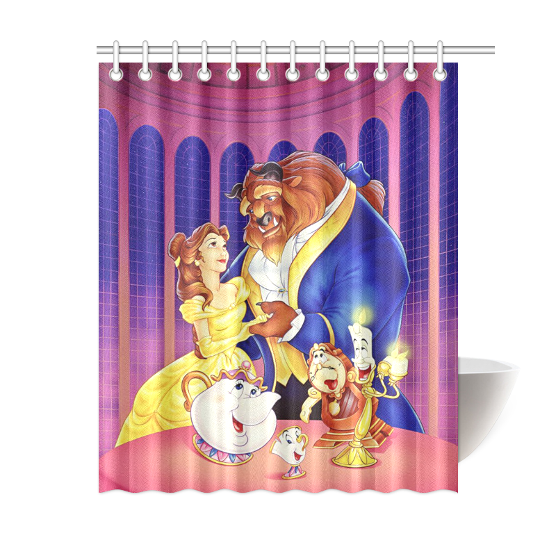 New Arrival Beauty And The Beast Waterproof Bathroom Shower Curtain Image Is Loading New Arrival Beauty And The Beast Waterproof Bathroom