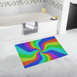 Best Graphic Bath Rug 20 X 32 Artsadd Rainbow Storm