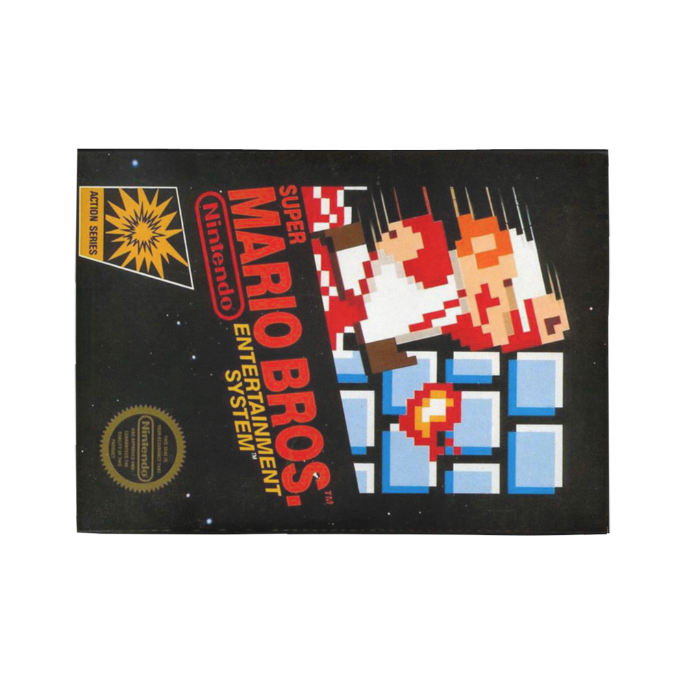 Classic Vintage Super Mario Bros Nes Boxart Area Rug7 X5 Id D2576139