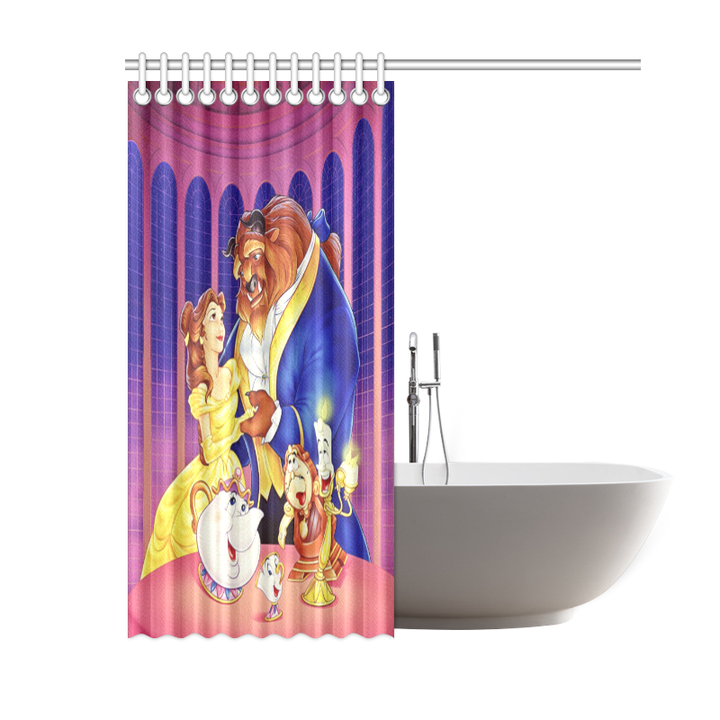New Arrival Beauty And The Beast Waterproof Bathroom Shower Curtain New Arrival Beauty And The Beast Waterproof Bathroom