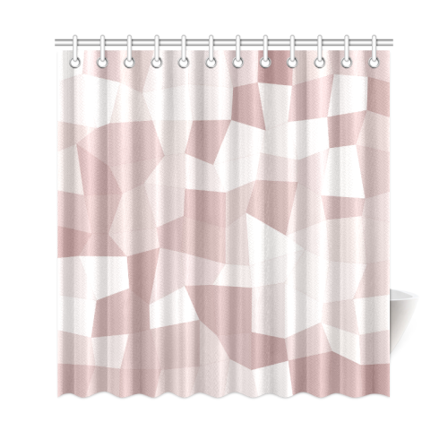 Mauve Beige Mosaic Shower Curtain 69 X72