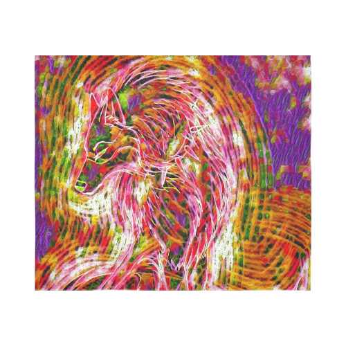 Psychedelic Acid Trip Wolf Rave Black Light Cotton Linen Wall Psychedelic Acid Trip Wolf Rave Black Light Cotton Linen Wall Tapestry 60 X 51 Id D3479323