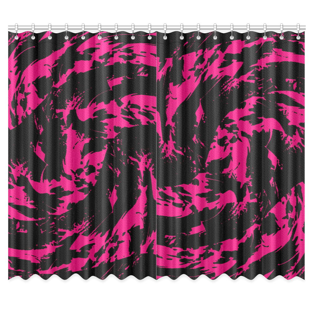 Pink And Black Paint Splatter Graffiti Window Curtain 50 X84 Two Piece Id D2809985