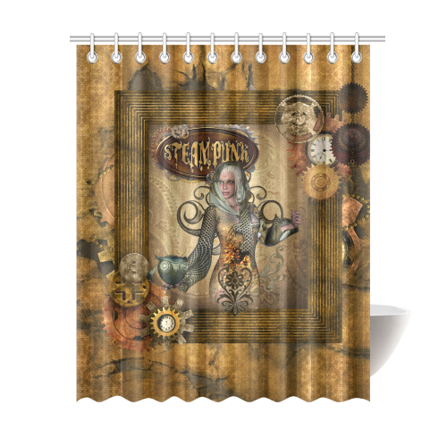 Steampunk Lady With Owl Shower Curtain 69 X84 Id D2812694