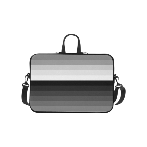 White Black Gray Multicolored Stripes Laptop Handbags 10