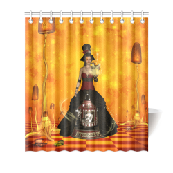 Fantasy women with carousel Shower Curtain 66"x72"