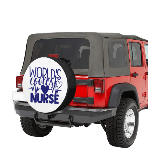 Worlds Coolest Nurse - dark blue 30 Inch Spare Tire Cover