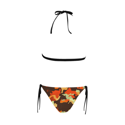 new modern camouflage C by JamColors Buckle Front Halter Bikini Swimsuit (Model S08)