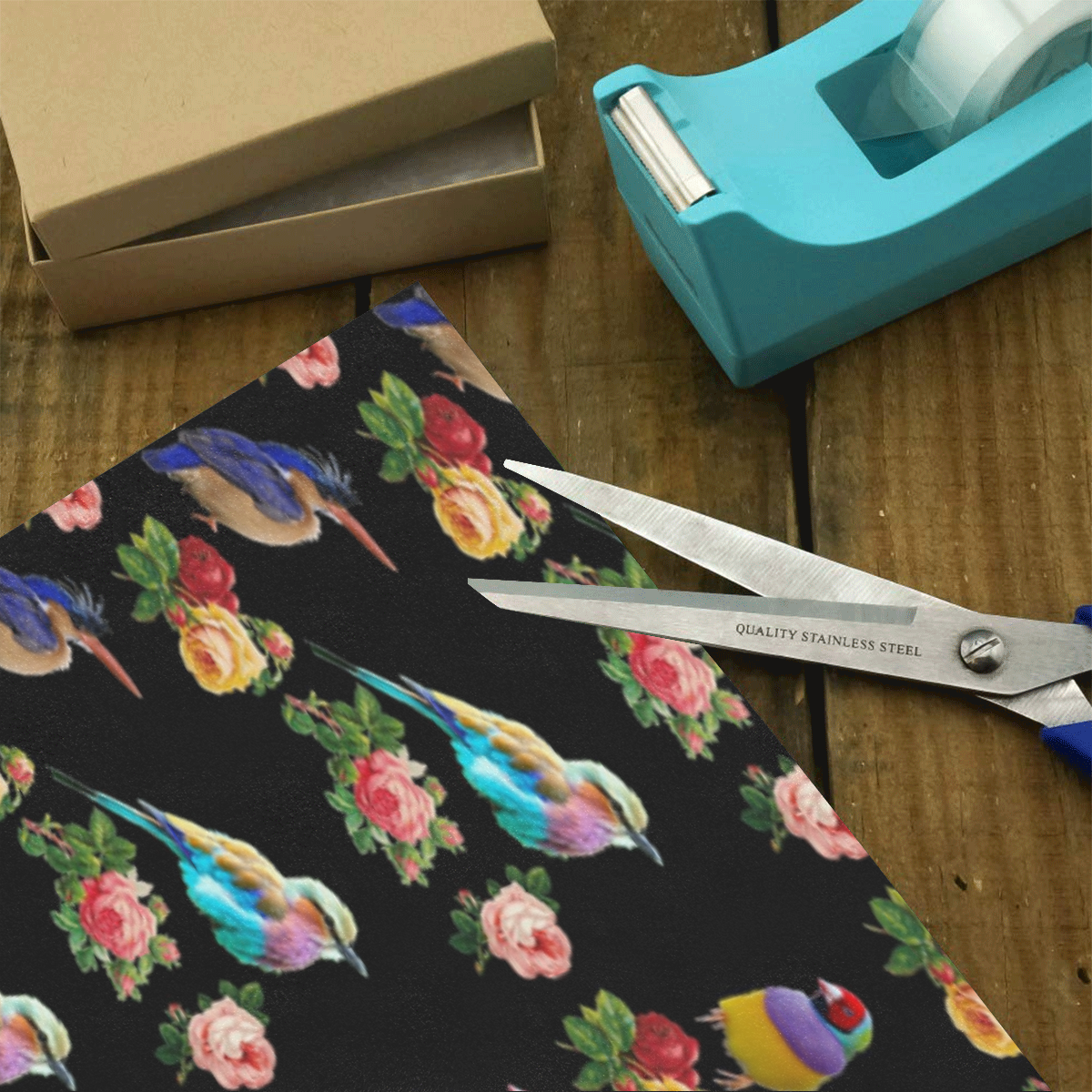 All The Birds And Roses Gift Wrapping Paper 58"x 23" (1 Roll)