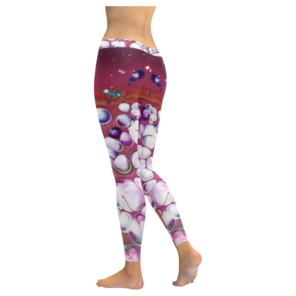 Life is beautiful No 2 Women's Low Rise Leggings (Invisible Stitch) (Model L05)