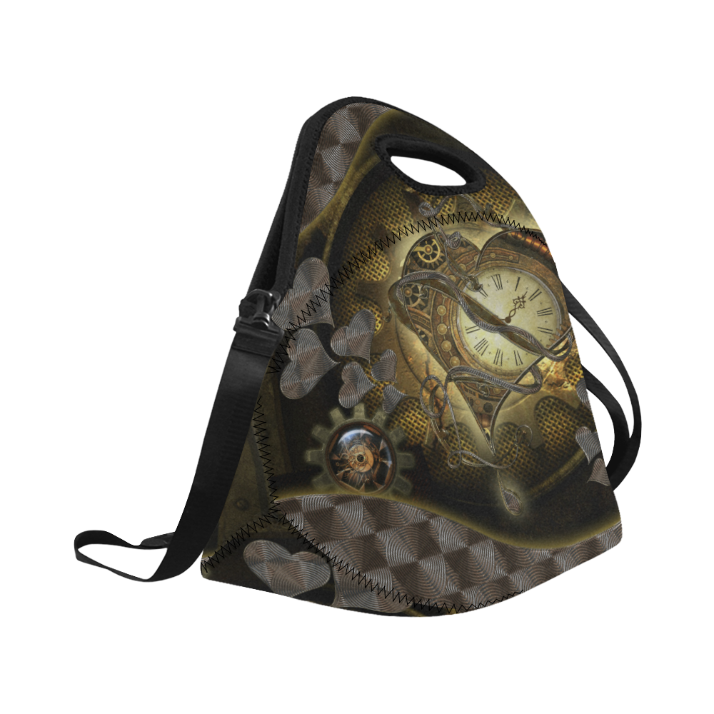 Awesome steampunk heart Neoprene Lunch Bag/Large (Model 1669)