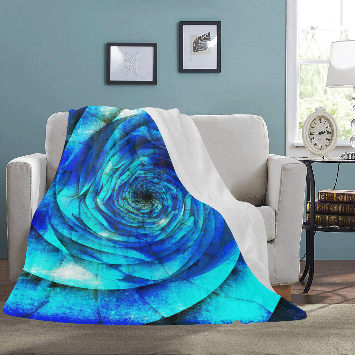 Galaxy Wormhole Spiral 3D - Jera Nour Ultra-Soft Micro Fleece Blanket 60"x80"