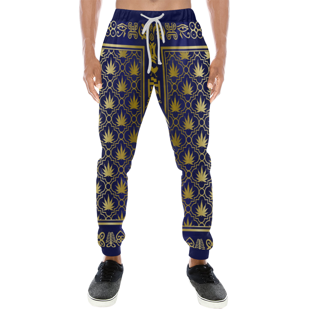 ADRINKRA GOLD LEAF Men's All Over Print Sweatpants (Model L11)