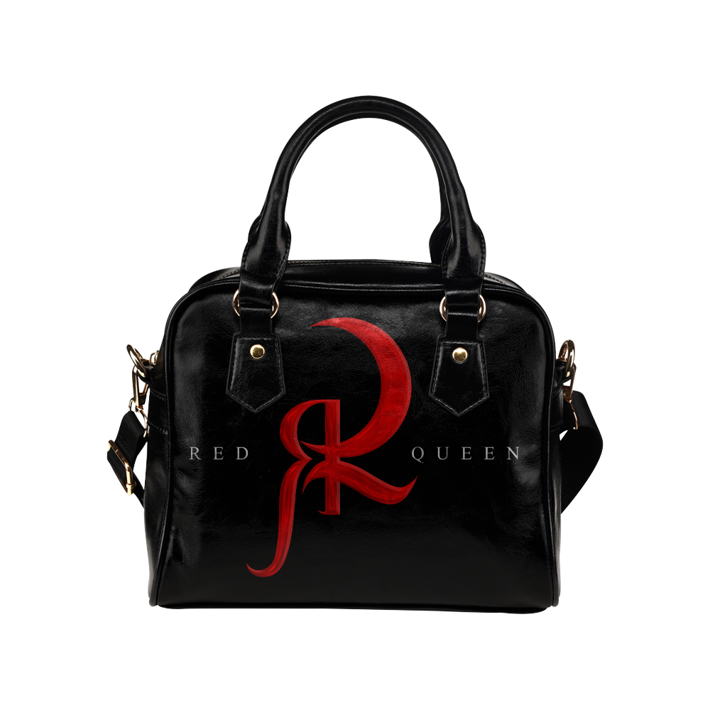 Red Queen Symbol Logo Red & Black Shoulder Handbag (Model 1634)