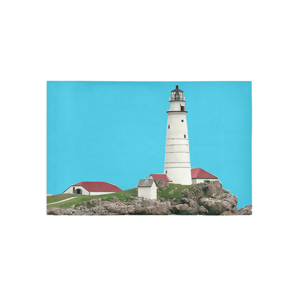 Boston Harbor Lighthouse Area Rug 5'x3'3''