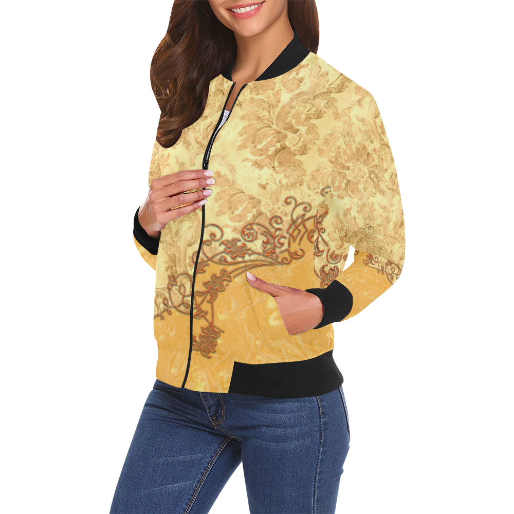 Atouch of vintage All Over Print Bomber Jacket for Women (Model H19)
