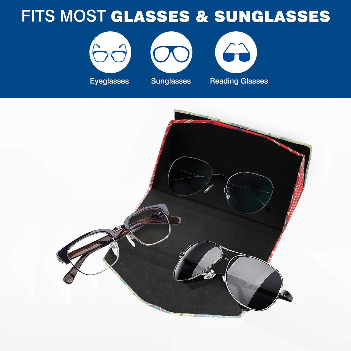 atmospheric floating 2 Custom Foldable Glasses Case