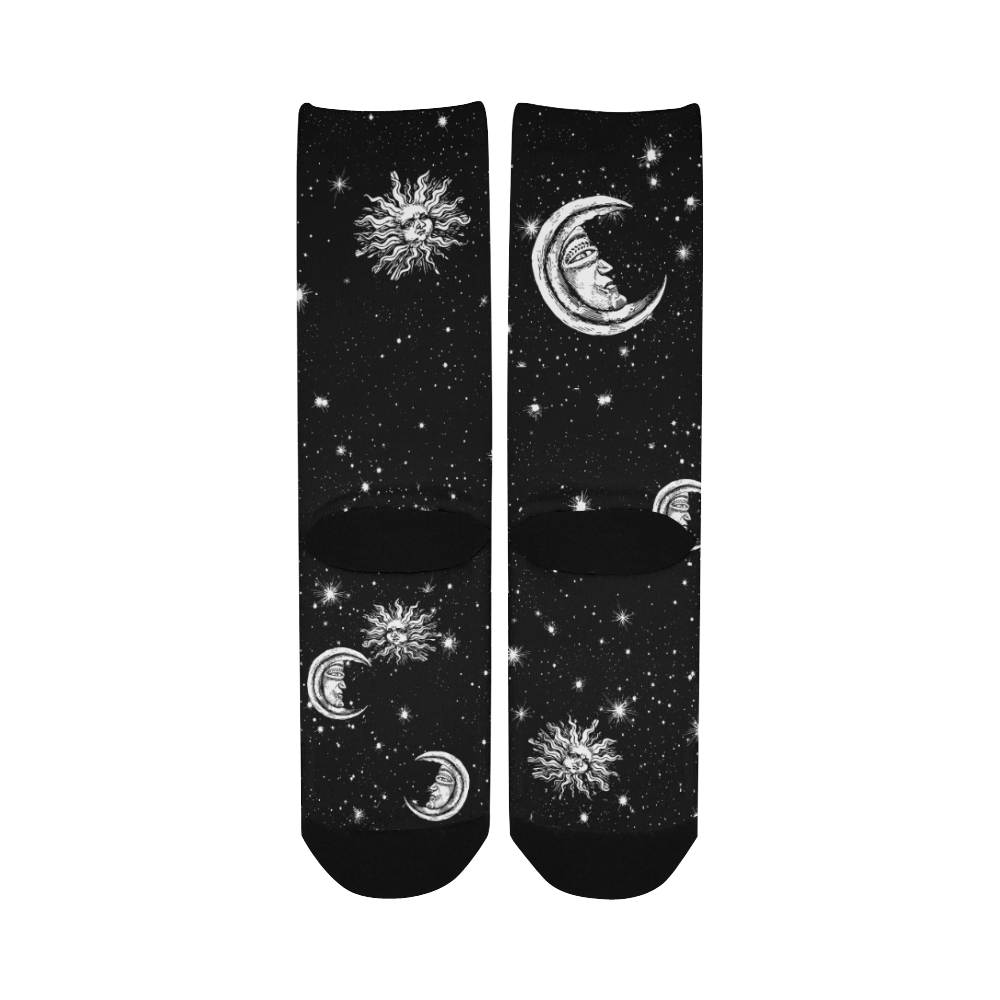 Mystic Stars, Moon and Sun Women's Custom Socks