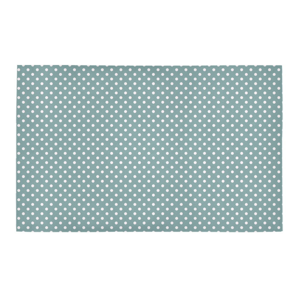 Silver blue polka dots Bath Rug 20''x 32''