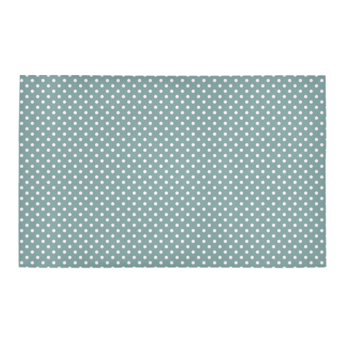 Silver blue polka dots Bath Rug 20''x 32''