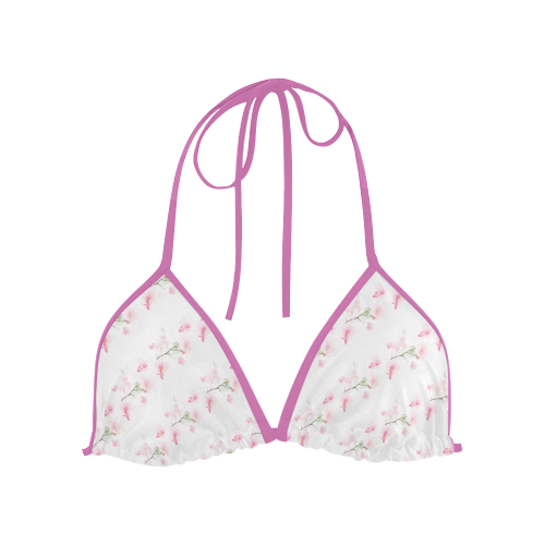 Pattern Orchidées Custom Bikini Swimsuit Top