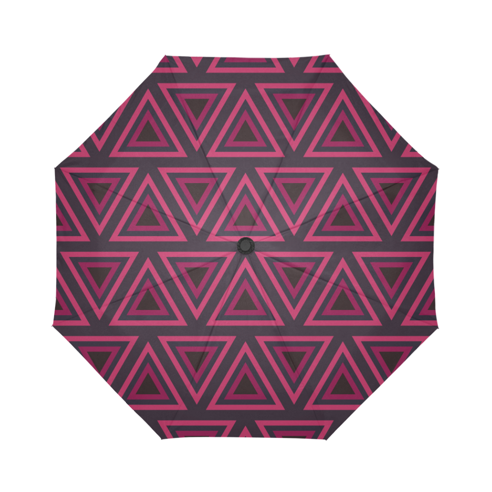 Tribal Ethnic Triangles Auto-Foldable Umbrella (Model U04)
