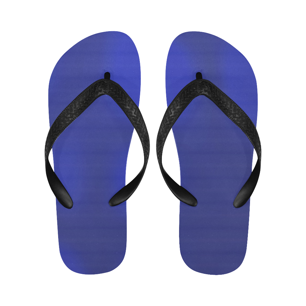Plastic Blue Horizontal Stripes Flip Flops for Men/Women (Model 040)