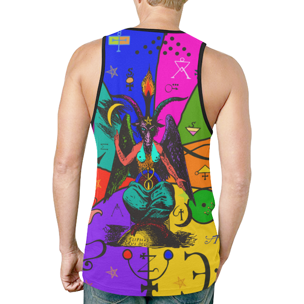 Awesome Baphomet Popart New All Over Print Tank Top for Men (Model T46)
