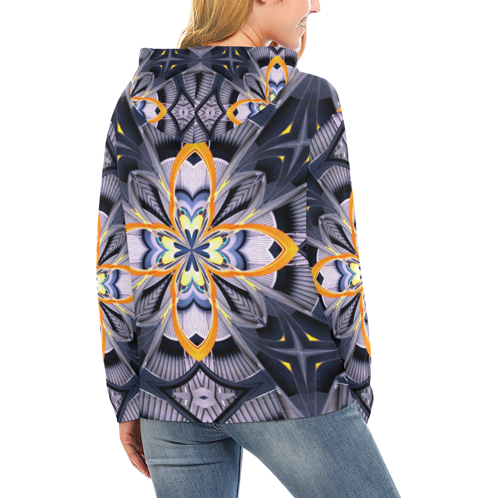 Industrial Provence All Over Print Hoodie for Women (USA Size) (Model H13)