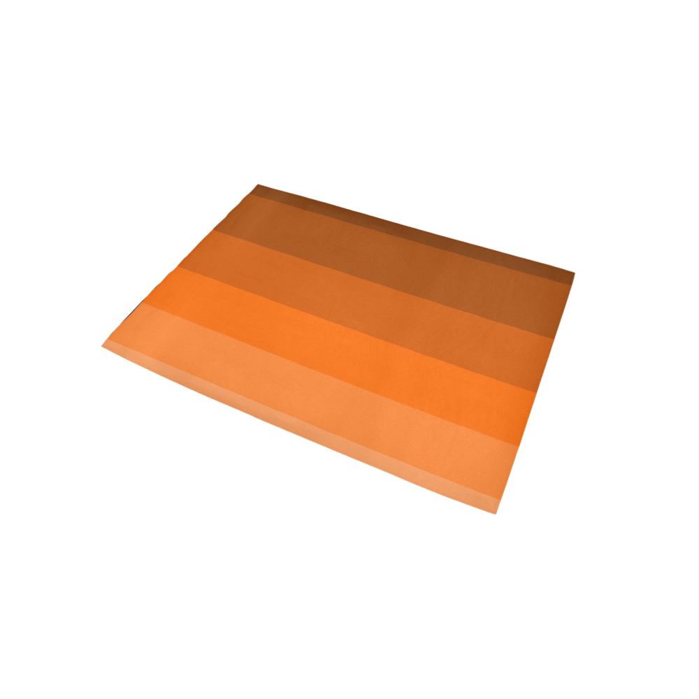 Orange stripes Area Rug 5'x3'3''