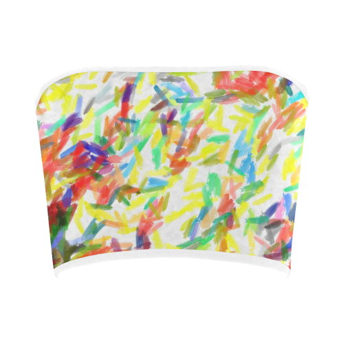 Colorful brush strokes Bandeau Top