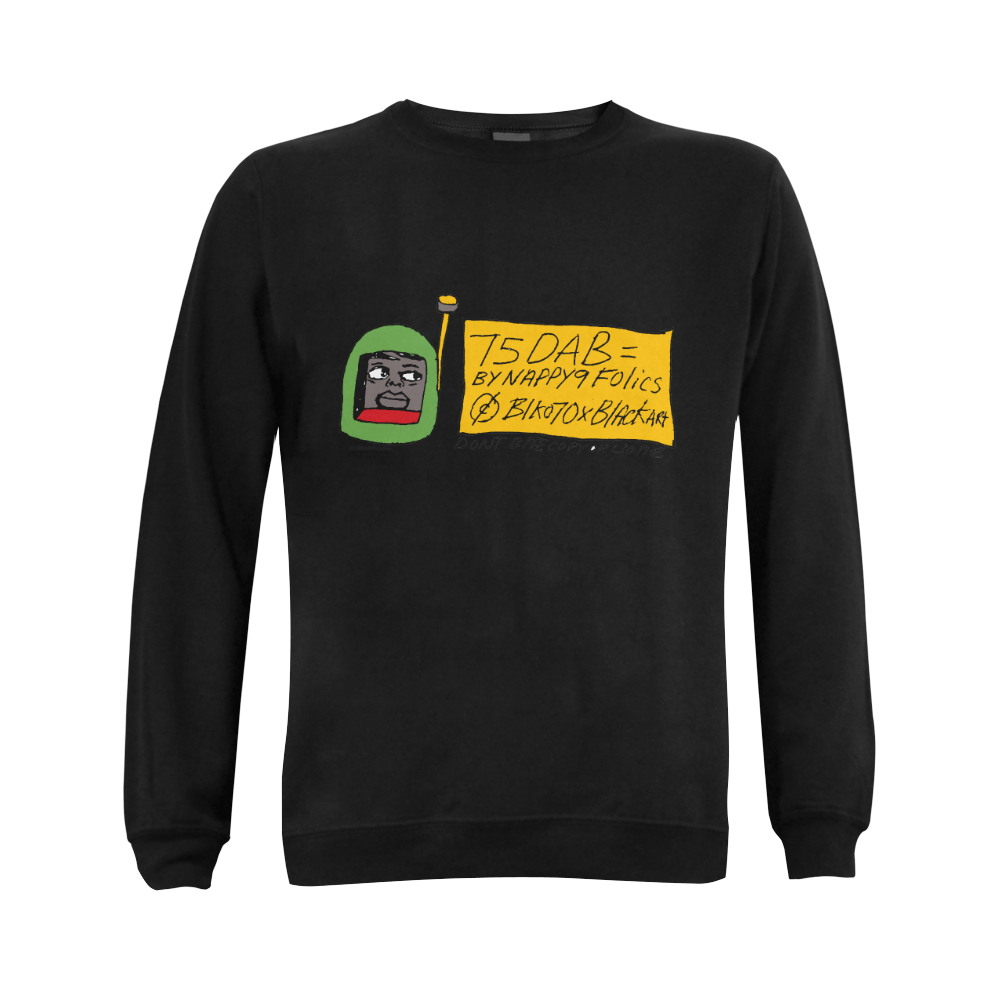 75dab x Writing Sweater Gildan Crewneck Sweatshirt(NEW) (Model H01)