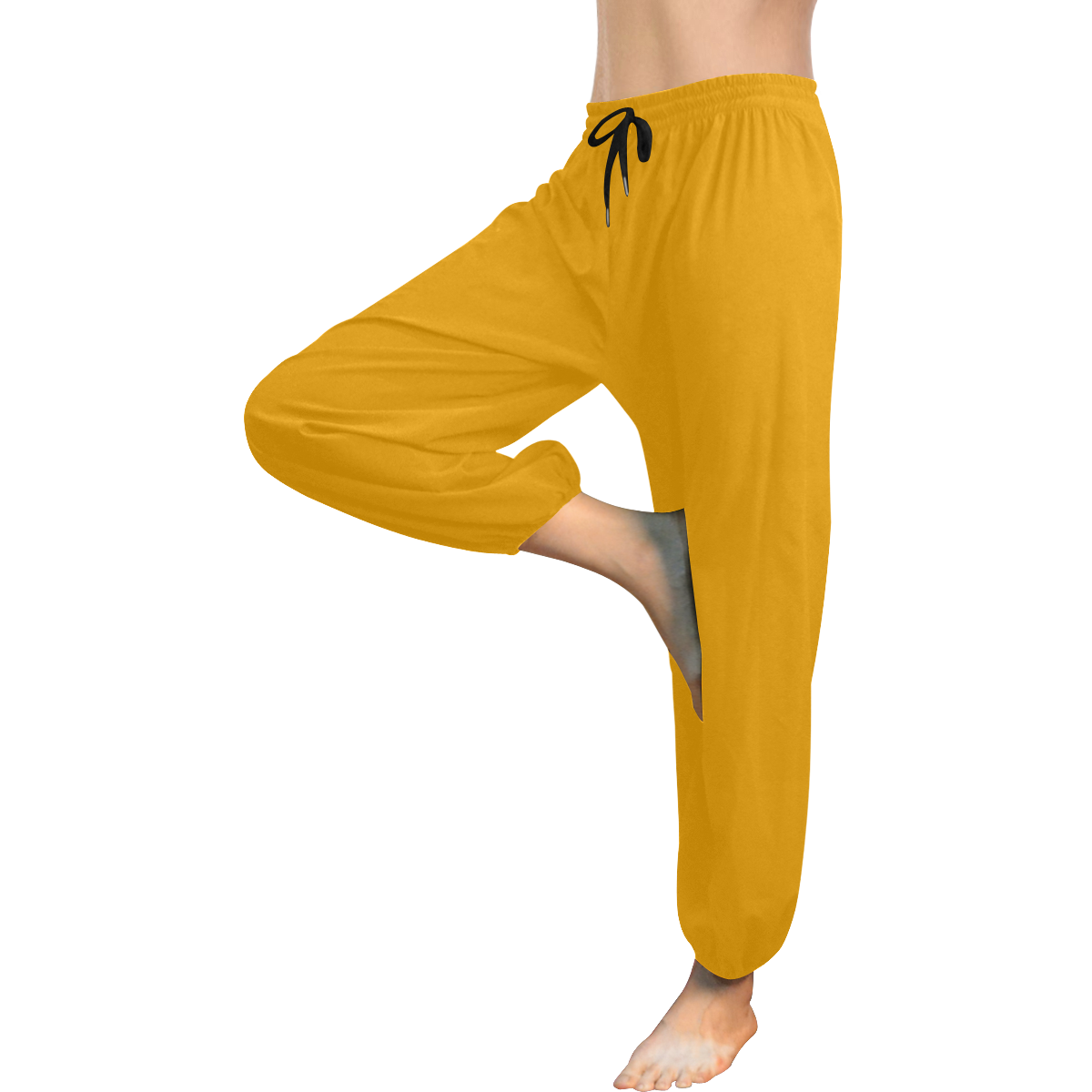 Sunflower Orange Solid Color Women's All Over Print Harem Pants (Model L18)