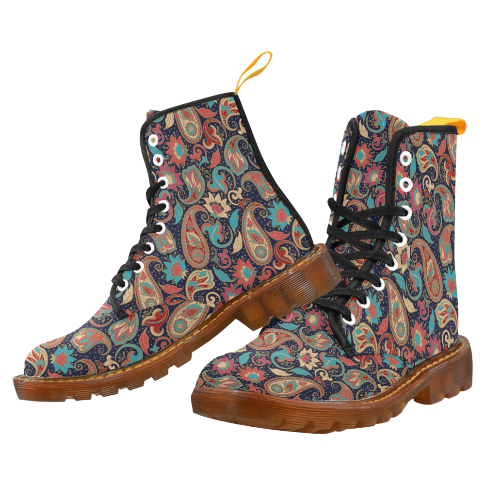 Paisley Pattern Martin Boots For Men Model 1203H