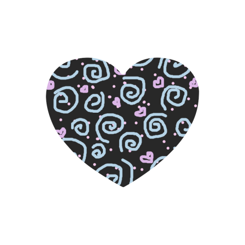 swirls and hearts Heart-shaped Mousepad