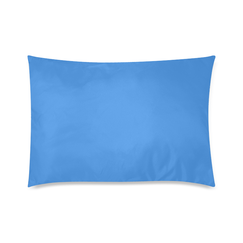 Deep Sky Blue Custom Zippered Pillow Case 20"x30"(Twin Sides)