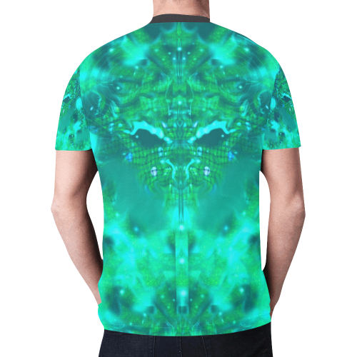 green New All Over Print T-shirt for Men (Model T45)