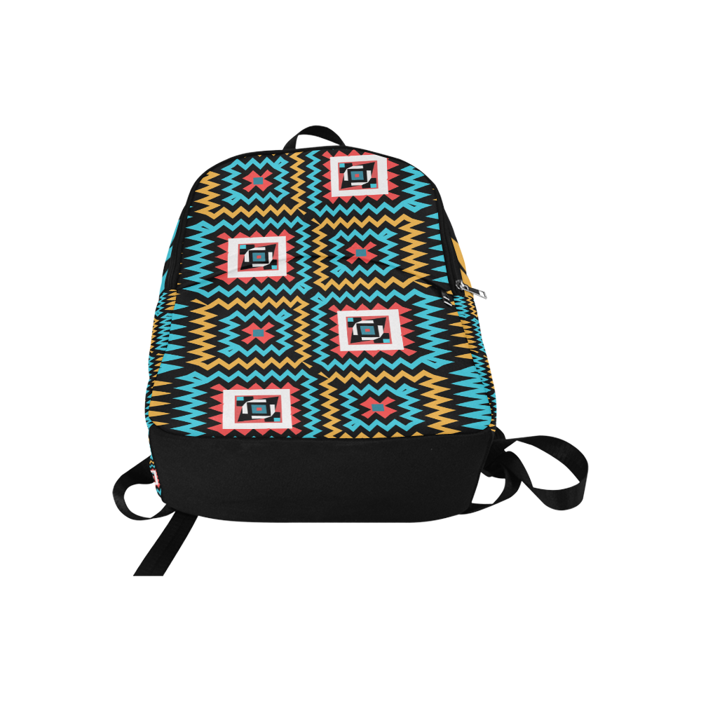 Shapes on a black background Fabric Backpack for Adult (Model 1659)