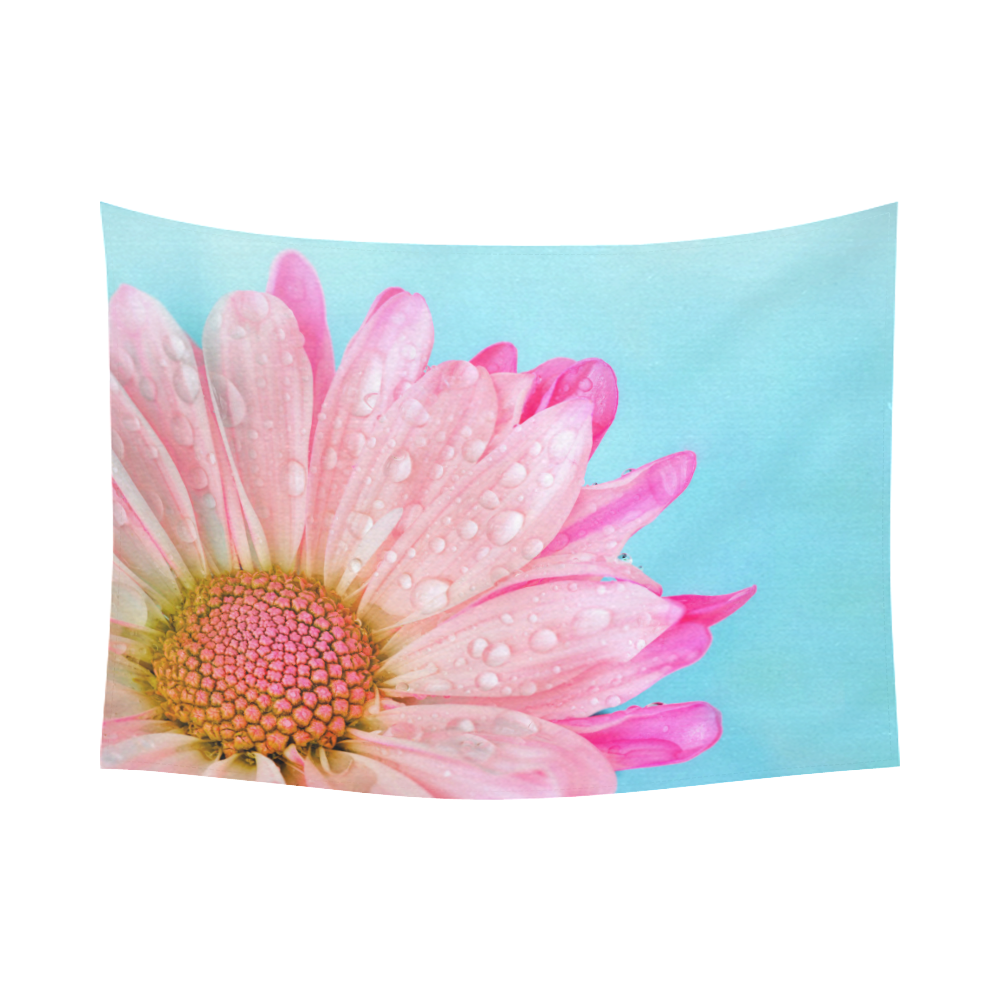 Flower Cotton Linen Wall Tapestry 80"x 60"