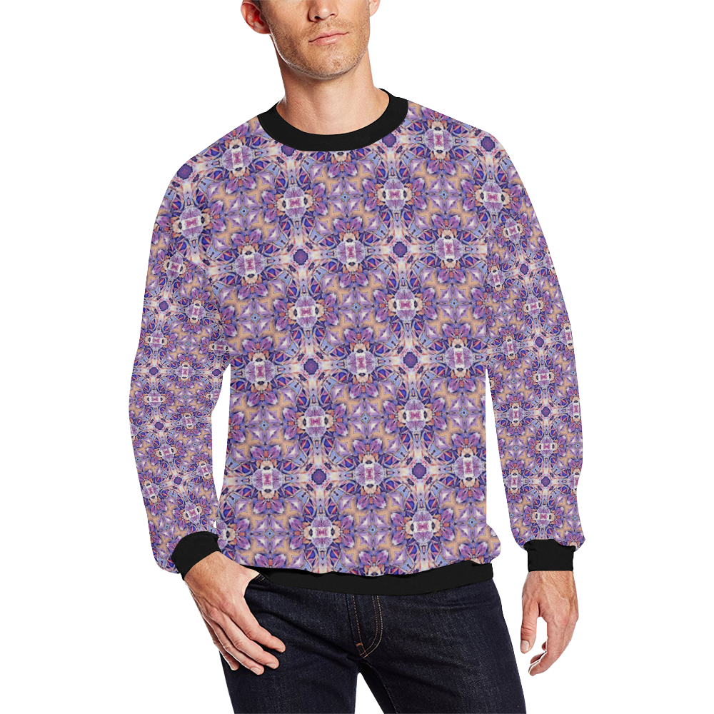 prettier than pretty 2c7c All Over Print Crewneck Sweatshirt for Men/Large (Model H18)