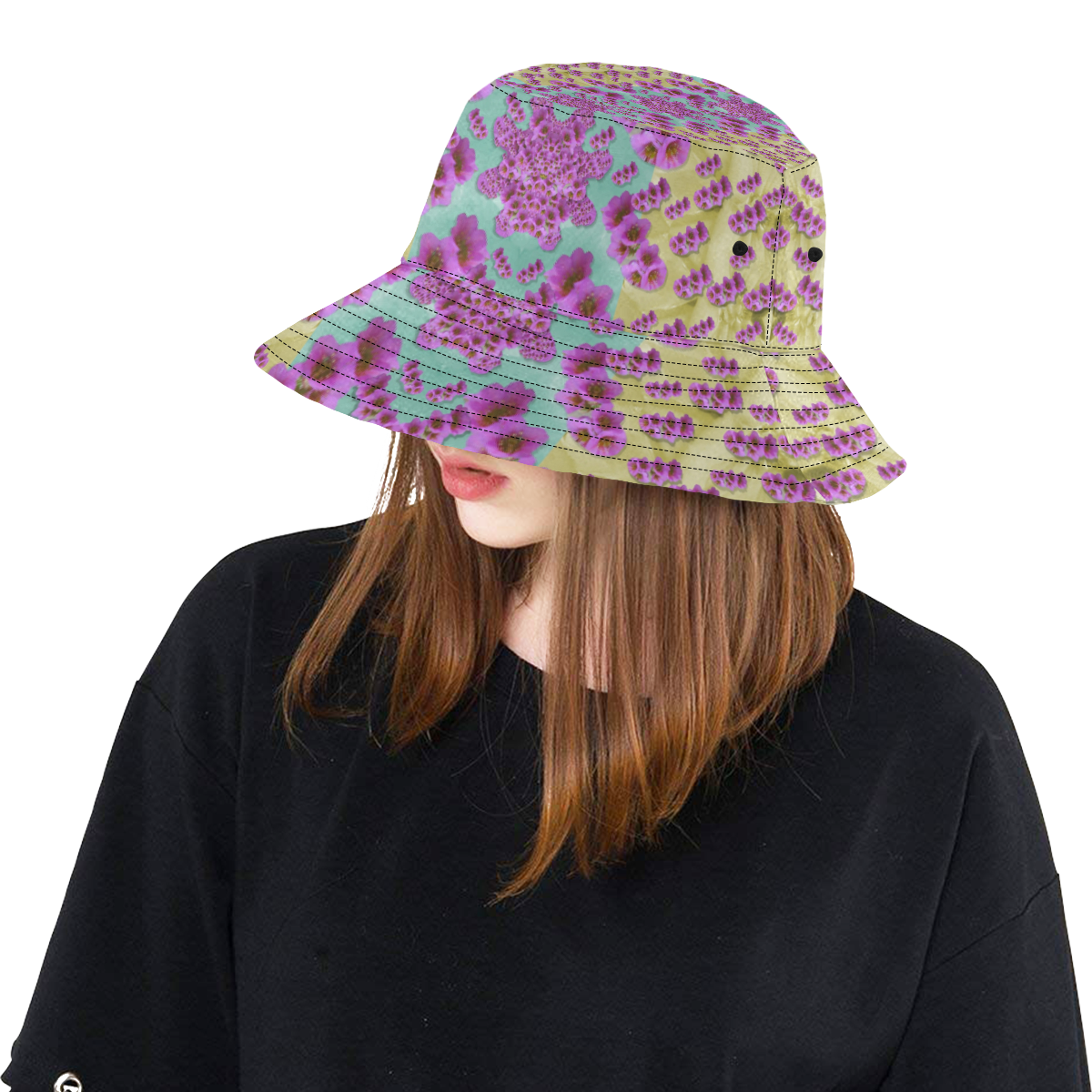 climbing and loving flowers of fantasy floral All Over Print Bucket Hat