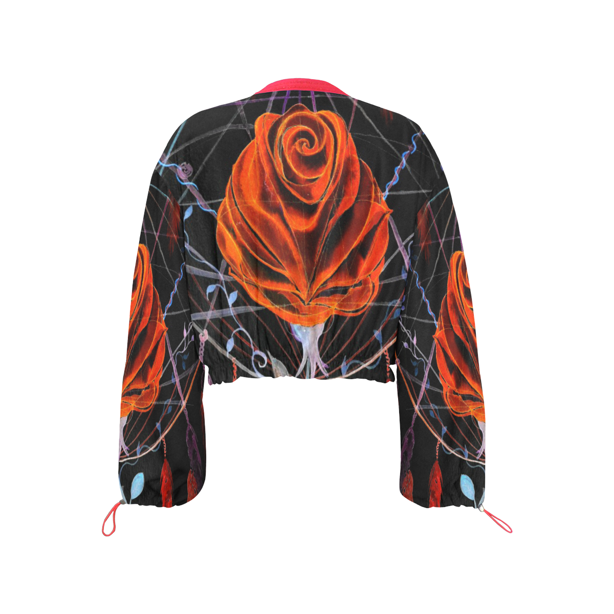 rose 8 Cropped Chiffon Jacket for Women (Model H30)