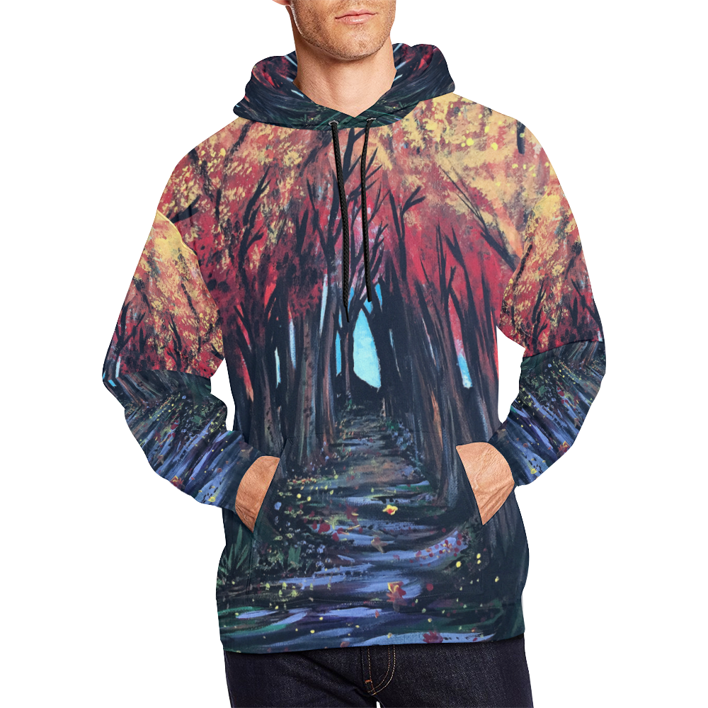 Autumn Day All Over Print Hoodie for Men (USA Size) (Model H13)
