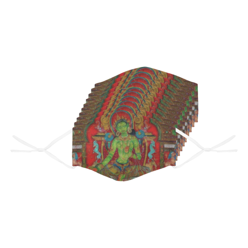 Green Tara from Tibetan Buddhism 3D Mouth Mask with Drawstring (Pack of 10) (Model M04)