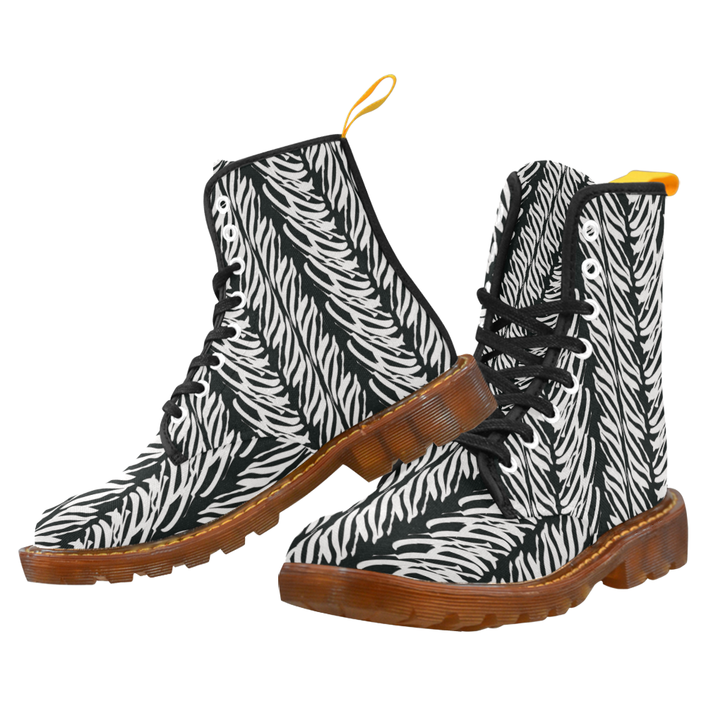 Animal Zebra Pattern Martin Boots For Women Model 1203H