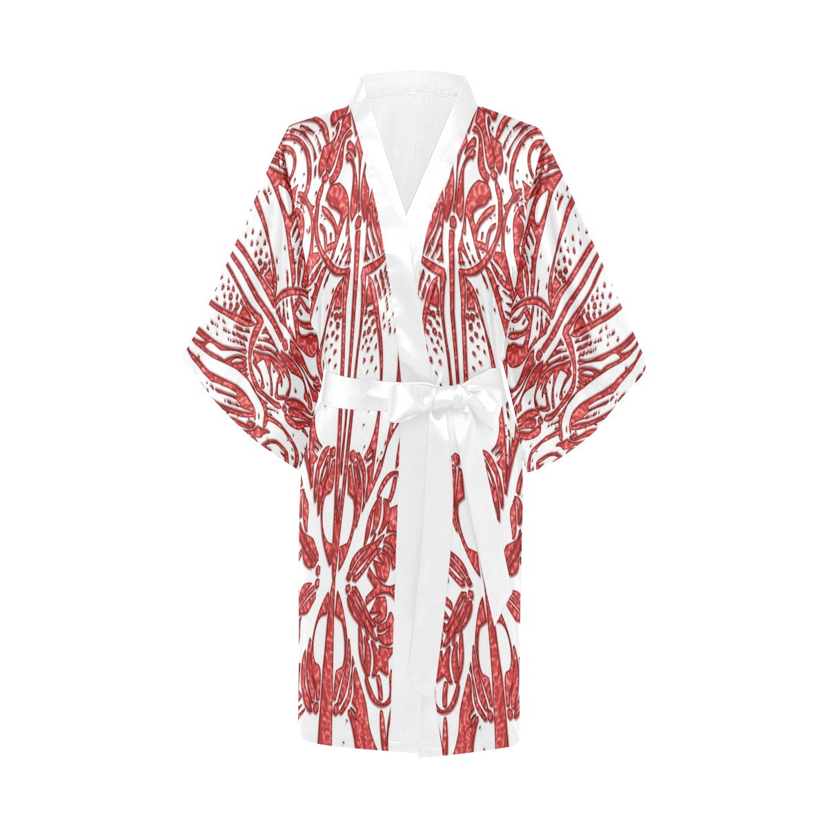 Lace Red Kimono Robe