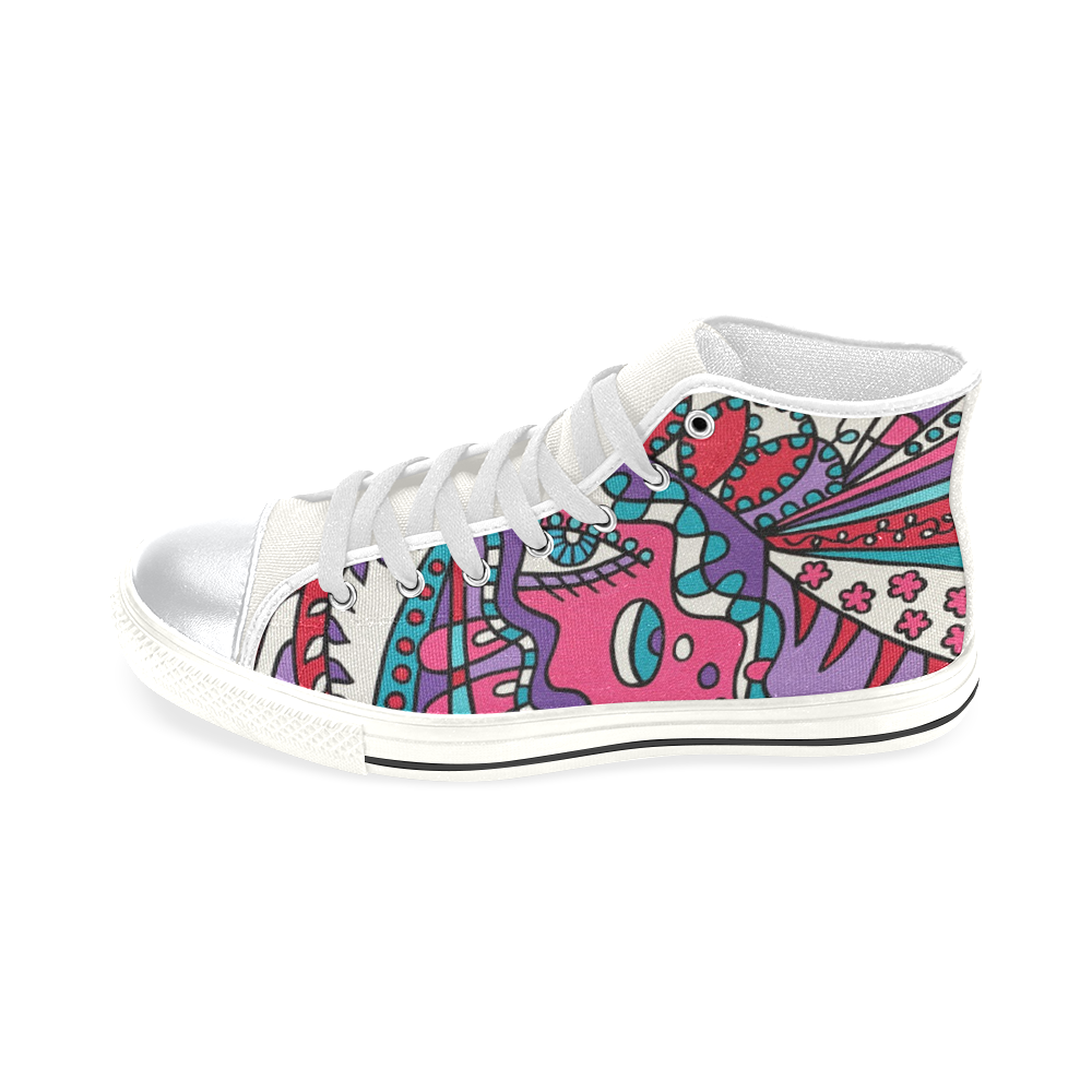Tickled High Top Canvas Shoes for Kid (Model 017)
