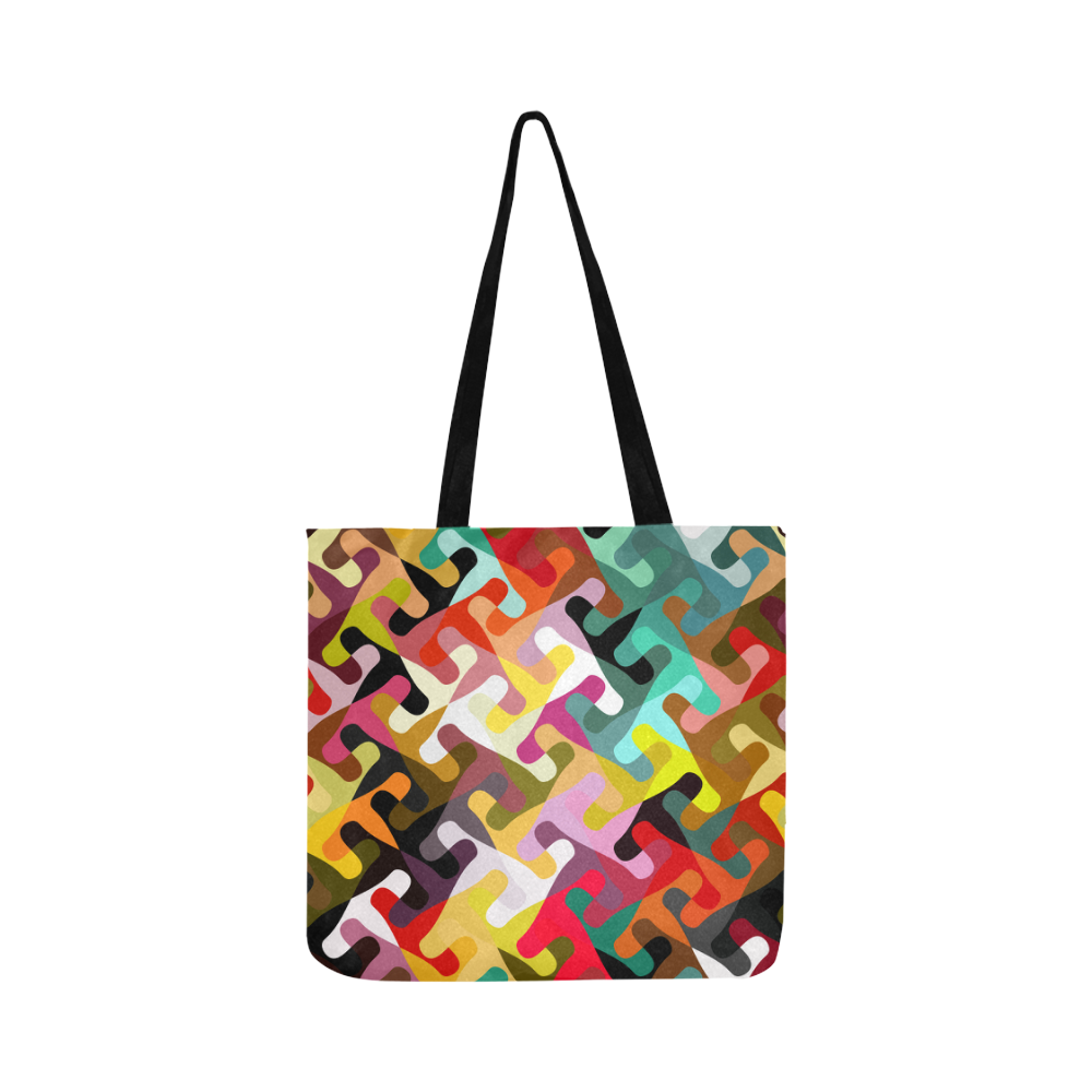 Colorful shapes Reusable Shopping Bag Model 1660 (Two sides)