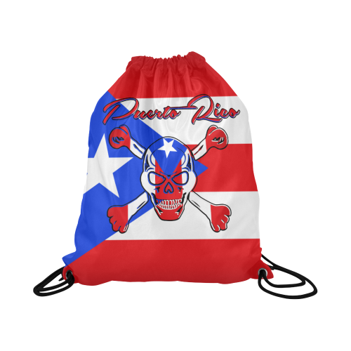 Puerto Rican To-Go Large Drawstring Bag Model 1604 (Twin Sides)  16.5"(W) * 19.3"(H)